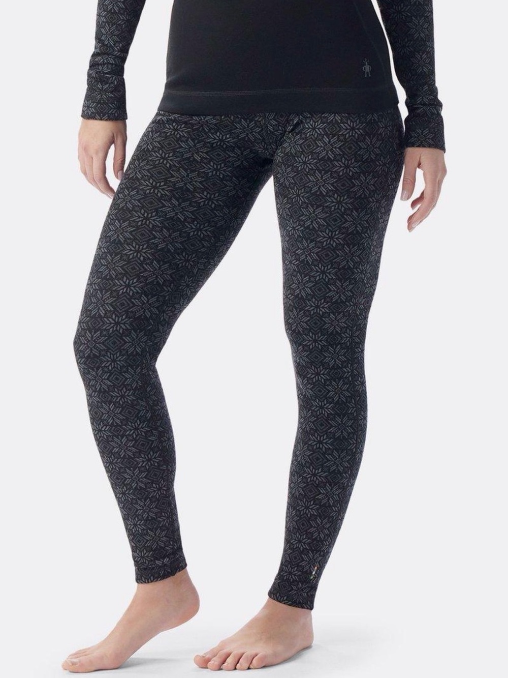 Smartwool Black Geometric Patterned Leggings